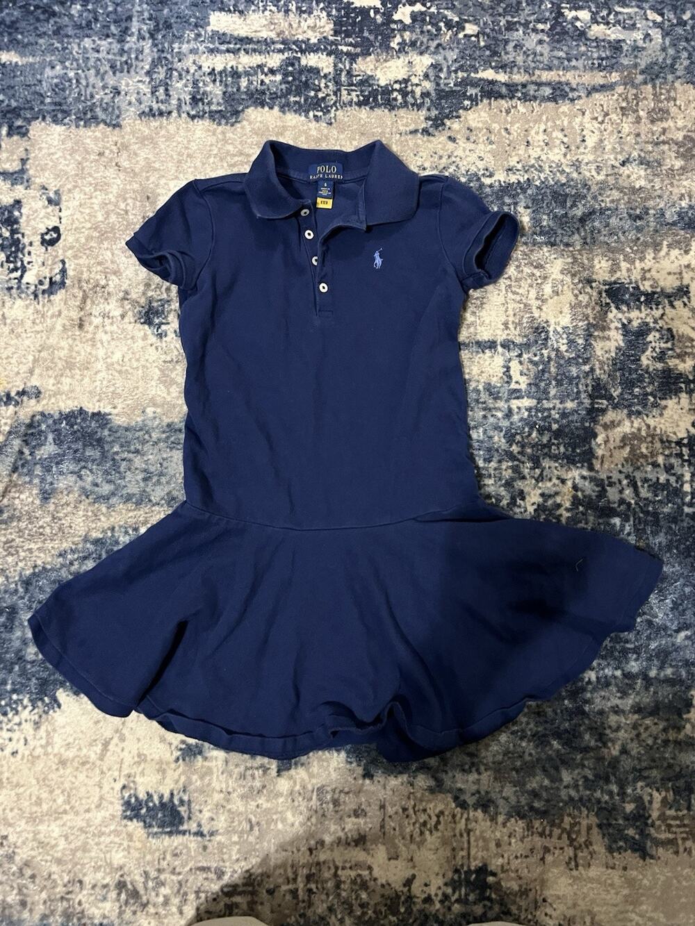 Size 6T-Polo By Ralph Lauren Girls Navy Blue Dress